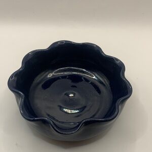 Dark Blue Scalloped BB Pottery Bowl